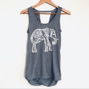 Vanity Striped Elephant Tank Top
